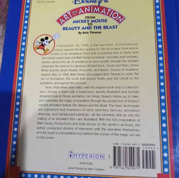 Disney's Art of Animation Hardcover Book - Picture 3 of 3